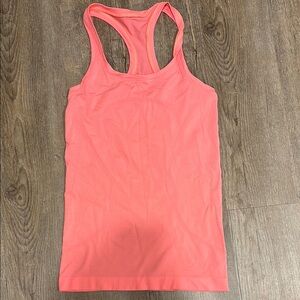 Lululemon Athletica Orange Fitted Tank Top